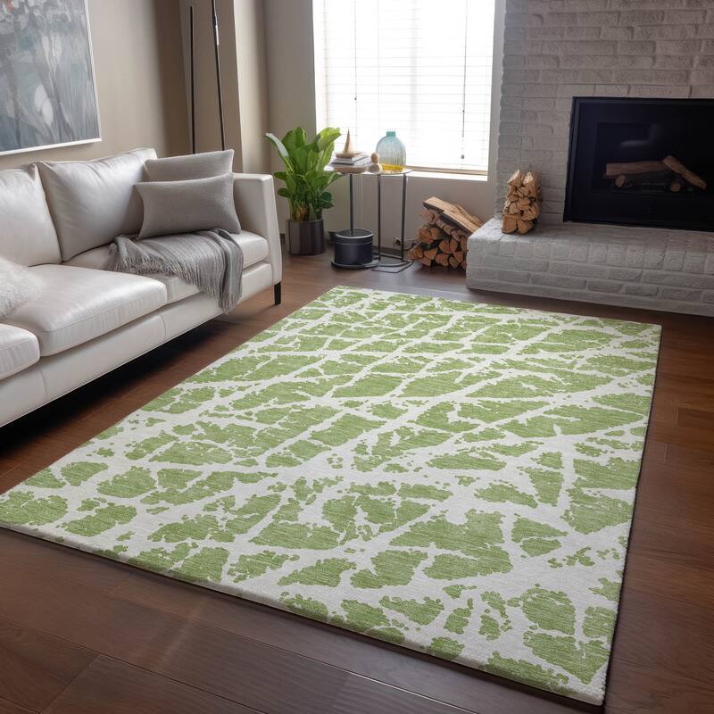 Premium Washable Super Soft Modern Crackle Mayfield Rug