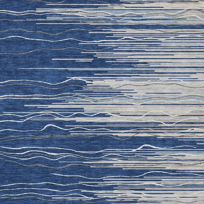 HomeRoots Striped Transitional Rectangle Outdoor Rug