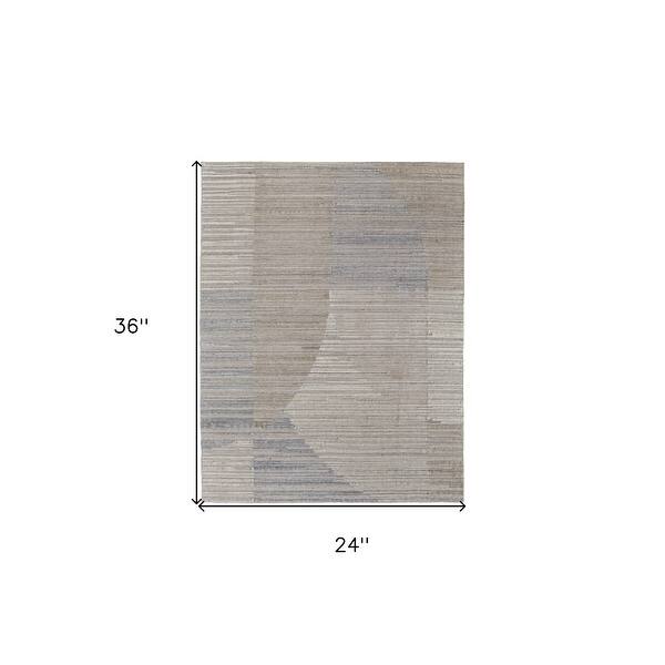 Stylish Rectangle Area Rug with Abstract Design - 36' X '24' X '0.39 ...