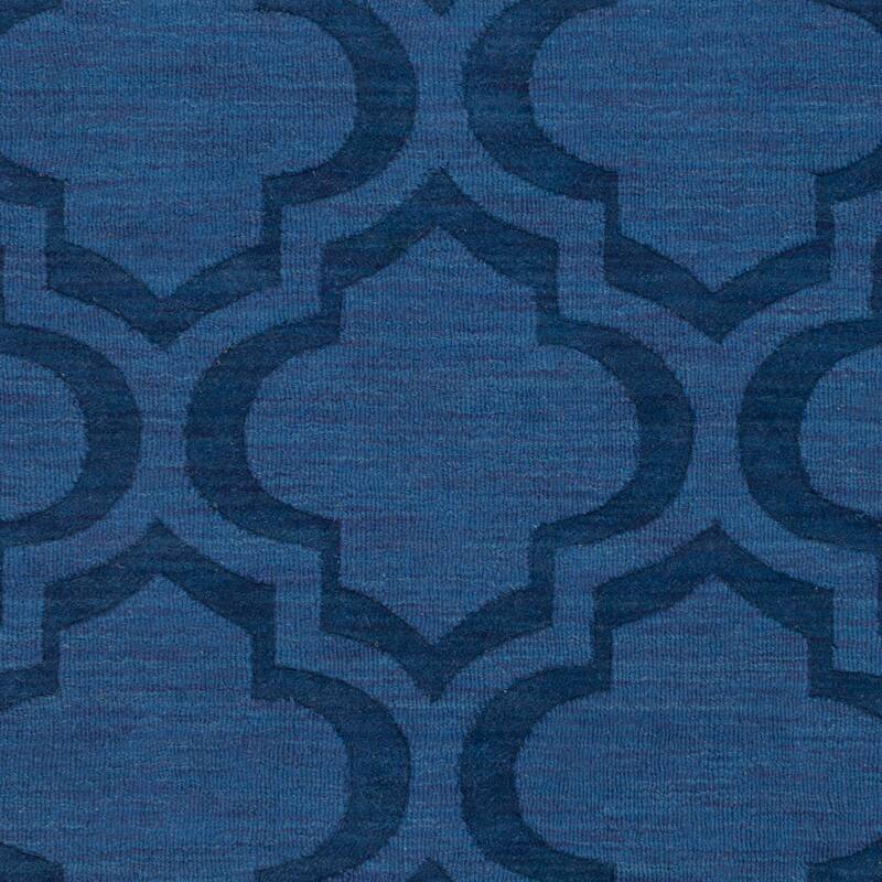 Hand-Woven Ali Tone-on-Tone Moroccan Trellis Wool Rug (9' x 12')