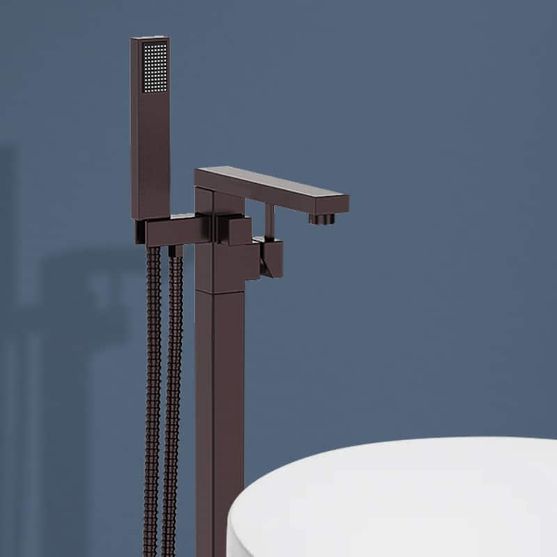 Topcraft Floor Mounted Bathtub Filler with Handheld Showerhead