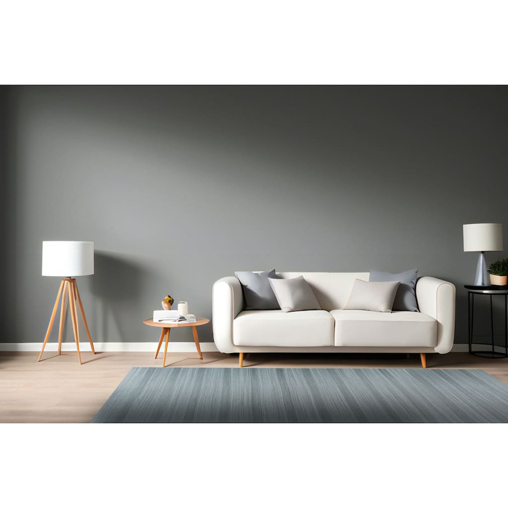 Grey Modern Transitional Ingrain Design Area Rug, Luxurious Handcrafted Soft Texture for Bedrooms or Living Rooms - L