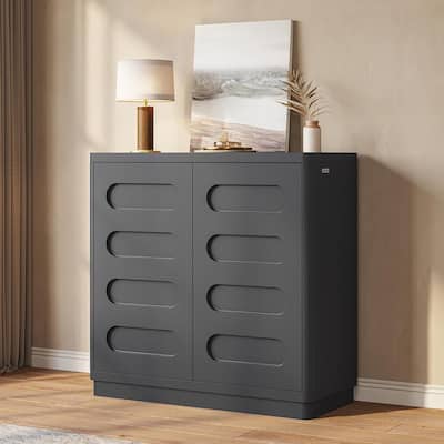 Buffet Sideboard Cabinet with Storage 2 Doors Adjustable Shelves