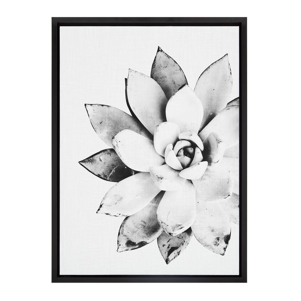 Kate and Laurel Sylvie Succulent Framed Canvas by Simon Te Tai
