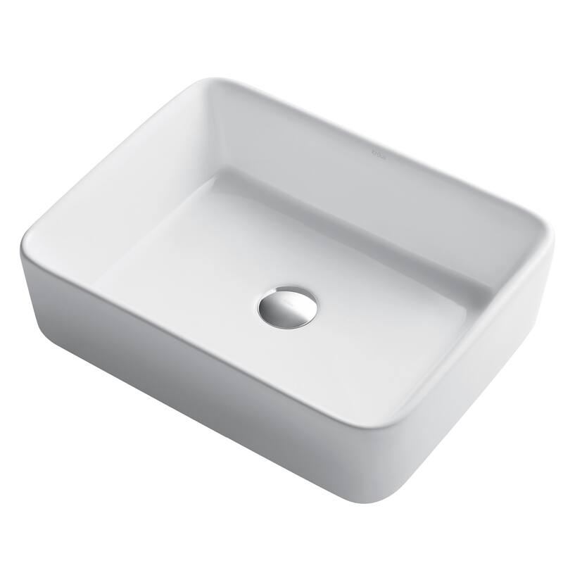 Kraus Elavo 19-1/4" Vitreous China Bathroom Sink with 1.2 GPM Deck
