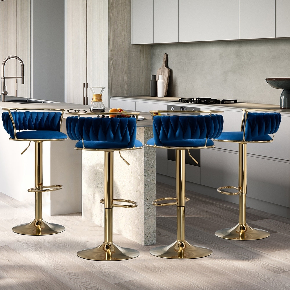 Ocean blue bar shop stools