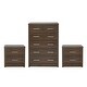 preview thumbnail 19 of 34, Berrett 3 Piece 6 Drawer Dresser and Nightstand Bedroom Set by Christopher Knight Home