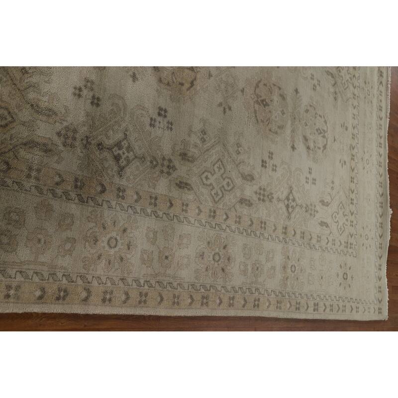 Oushak Area Rug Hand-Knotted Oriental Wool Carpet - 8'11"x 12'0"