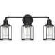 preview thumbnail 1 of 3, Ludlow 3-Light Bathroom Vanity Light in Earth Black Earth Black