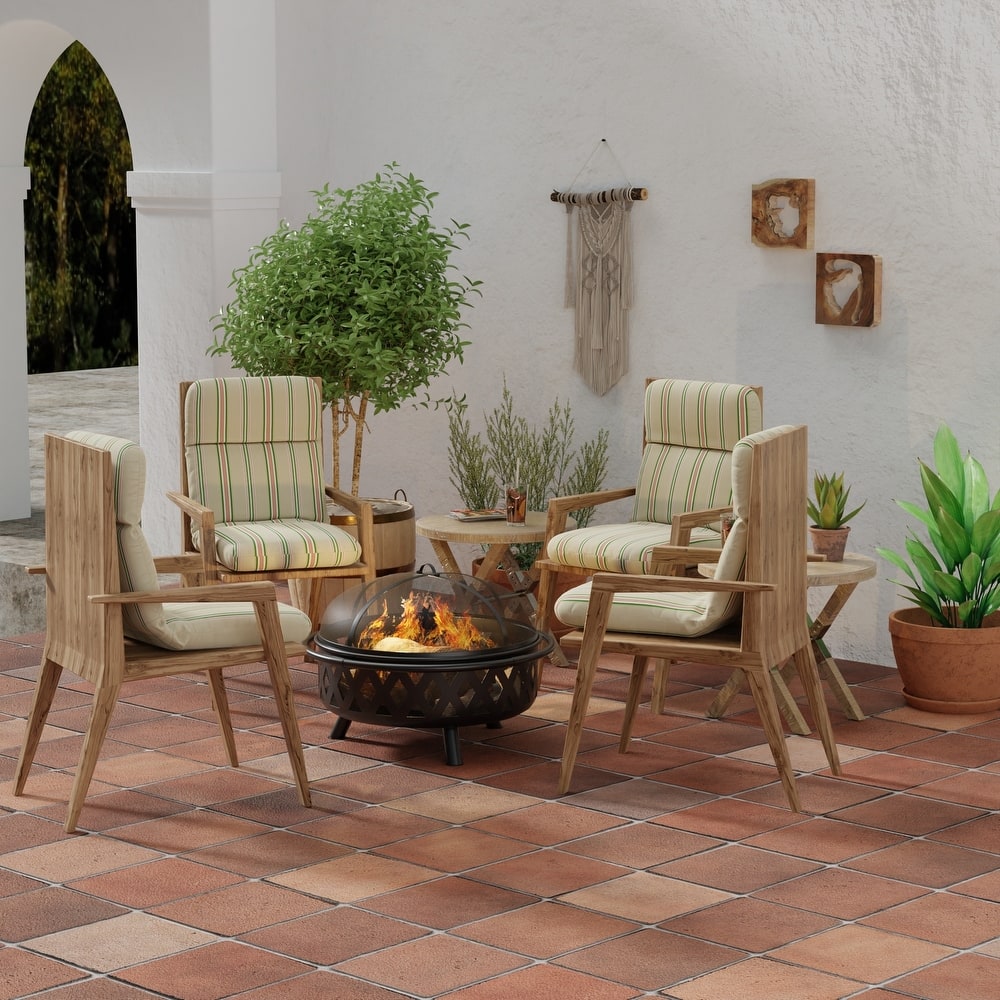 22" x 45" Outdoor Chair Cushion with Ties and Loop - 45'' L x 22'' W x 5'' H