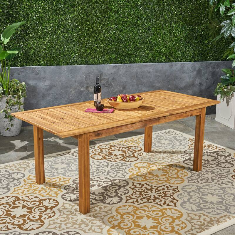 Outdoor Expandable Acacia Wood Dining Table