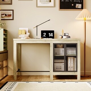 Light-color Desk with Storage: Industrial - inspired Design and ...