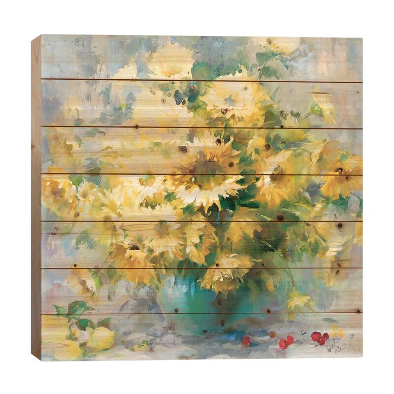 Shiny VI Print On Wood by Willem Haenraets - Multi-Color - 26x26x1.5