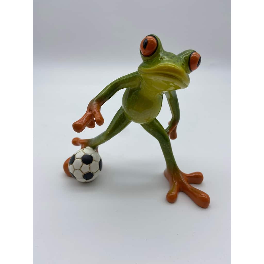 Glazed Red Eyed Tree Frog with Soccer Ball