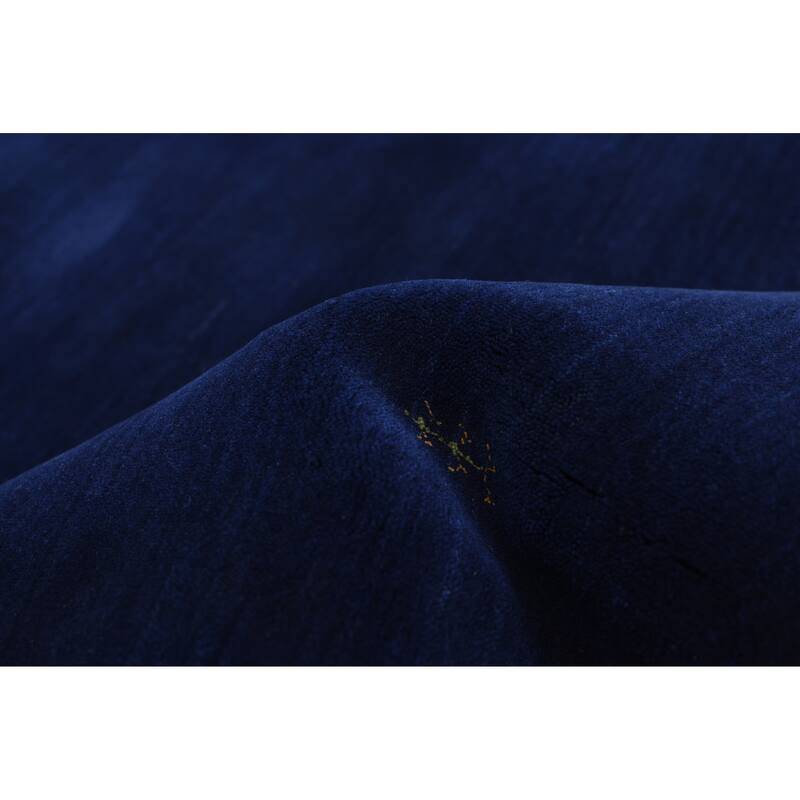 ECARPETGALLERY Hand Loomed Kashkuli Gabbeh Navy Wool Rug - 5'4 x 7'7