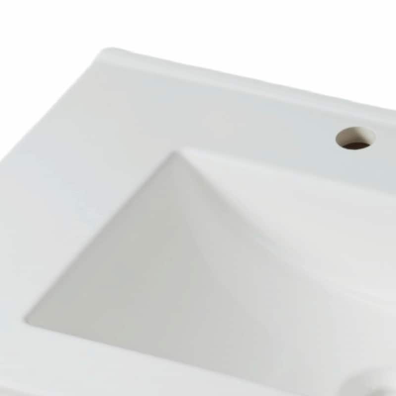 30" Bathroom Vanity with Ceramic Sink, Equipped with Adjustable Shelf and Tip-Out Tray