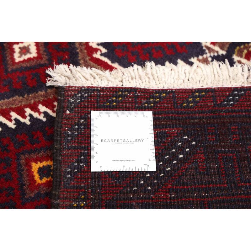 ECARPETGALLERY Hand-knotted Teimani Red Wool Rug - 3'1 x 5'11