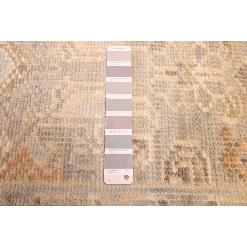 ECARPETGALLERY Hand-knotted Kavya Oushak Grey Wool Rug - 9'0 x 12'0