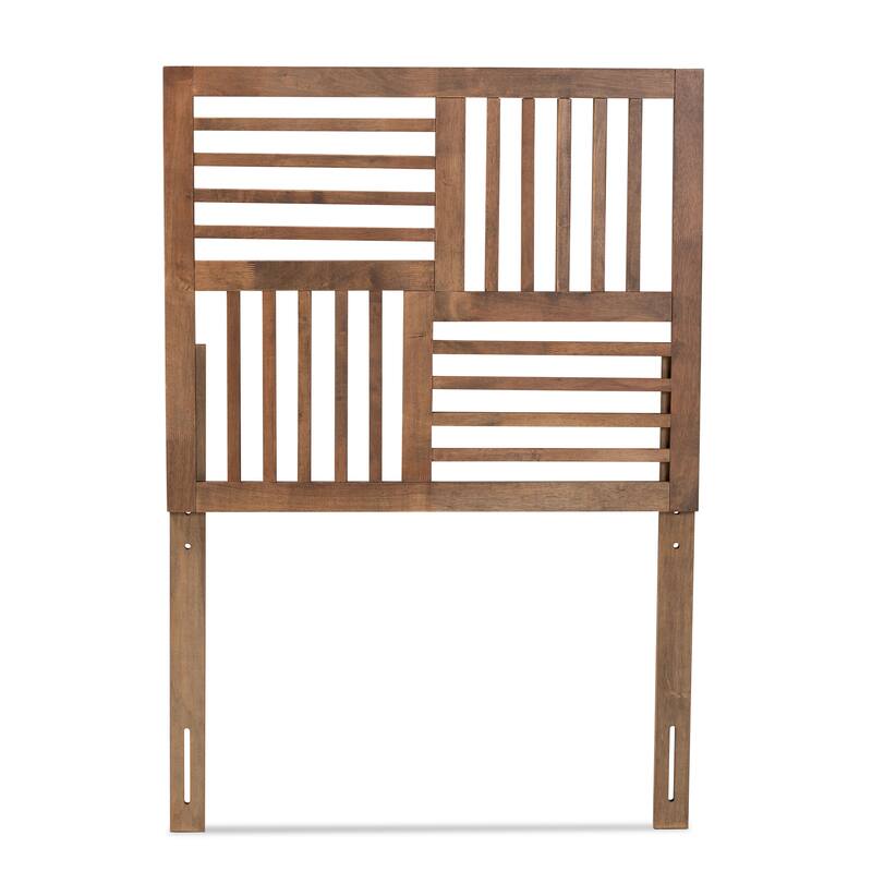 Adler Transitional Ash Walnut Finished Wood Headboard