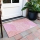preview thumbnail 47 of 47, Machine Washable Indoor/ Outdoor Abstract Stripe Chantille Rug Pink - 1'8" x 2'6"