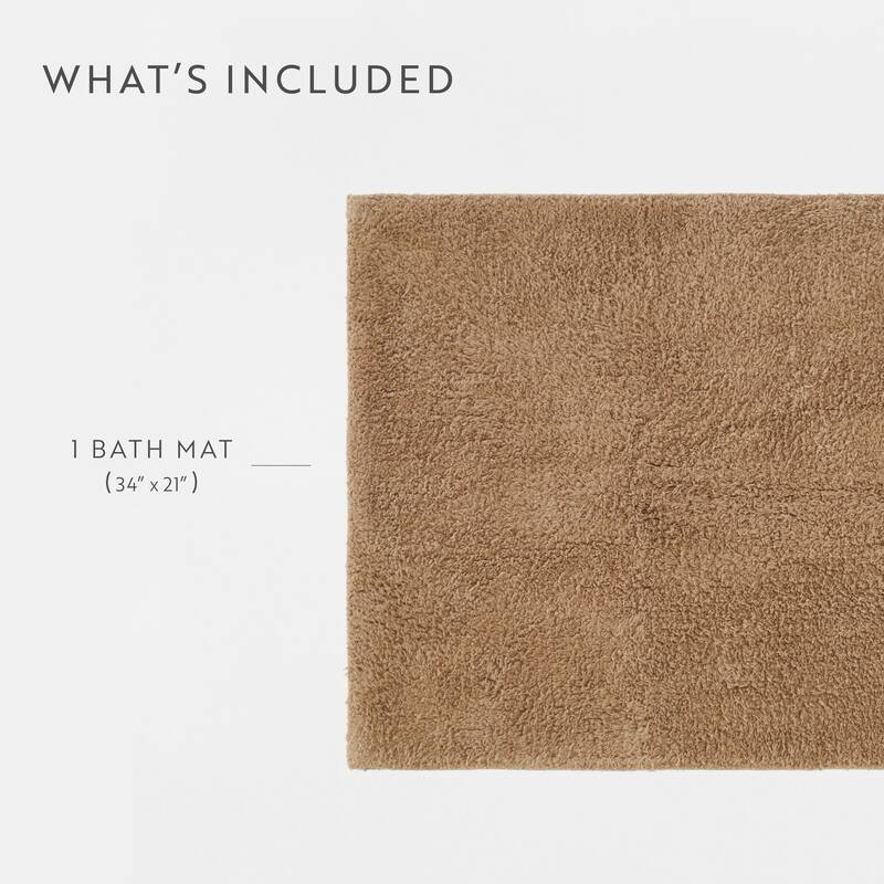 Becky Cameron 100% Cotton Reversible Solid Bath Mat