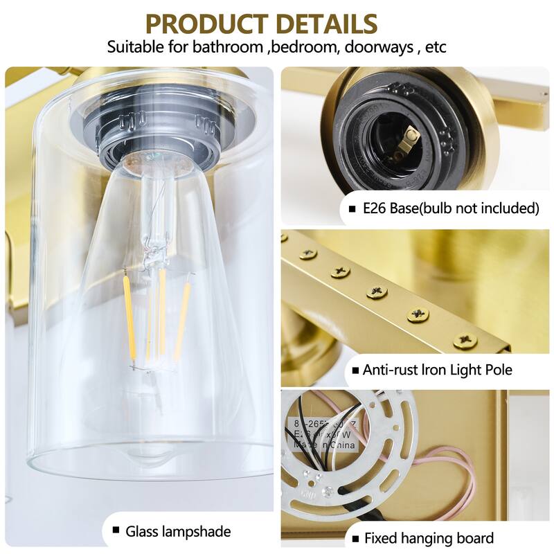 10-Light Vanity Lights for Mirror, 52 inch Modern Bathroom Wall Lighting for Bedroom, Living Room