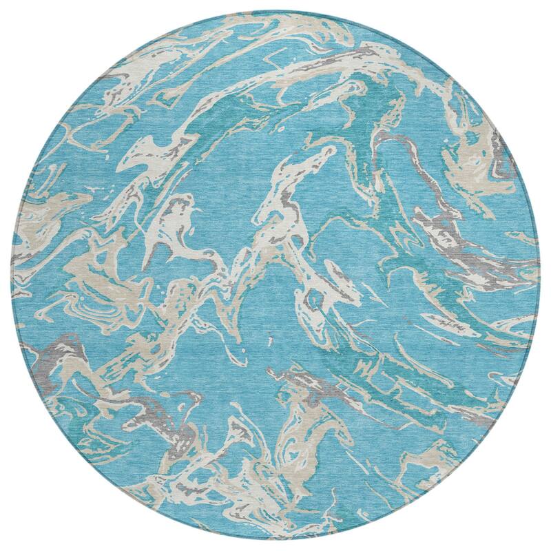 HomeRoots Abstract Transitional Rectangle Outdoor Rug