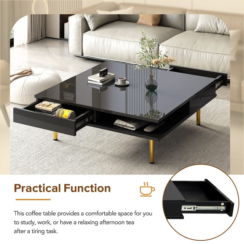 Exquisite High Gloss Coffee Table for Living Room