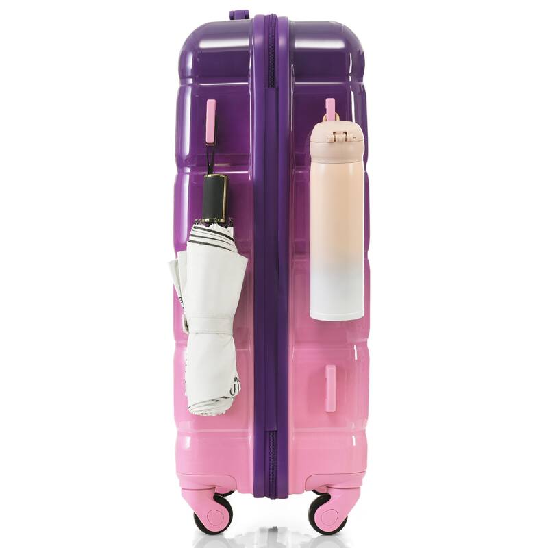 3 Piece Expandable Luggage Set, PC+ABS Durable Hard Shell Carry-on Suitcase with USB Port and Spinner Wheels, for Travel