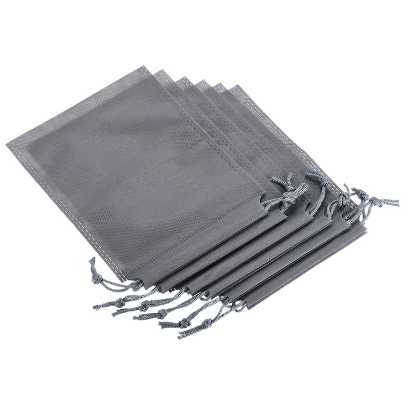 Single Drawstring Storage Bag Fiber Cloth, 6Pcs