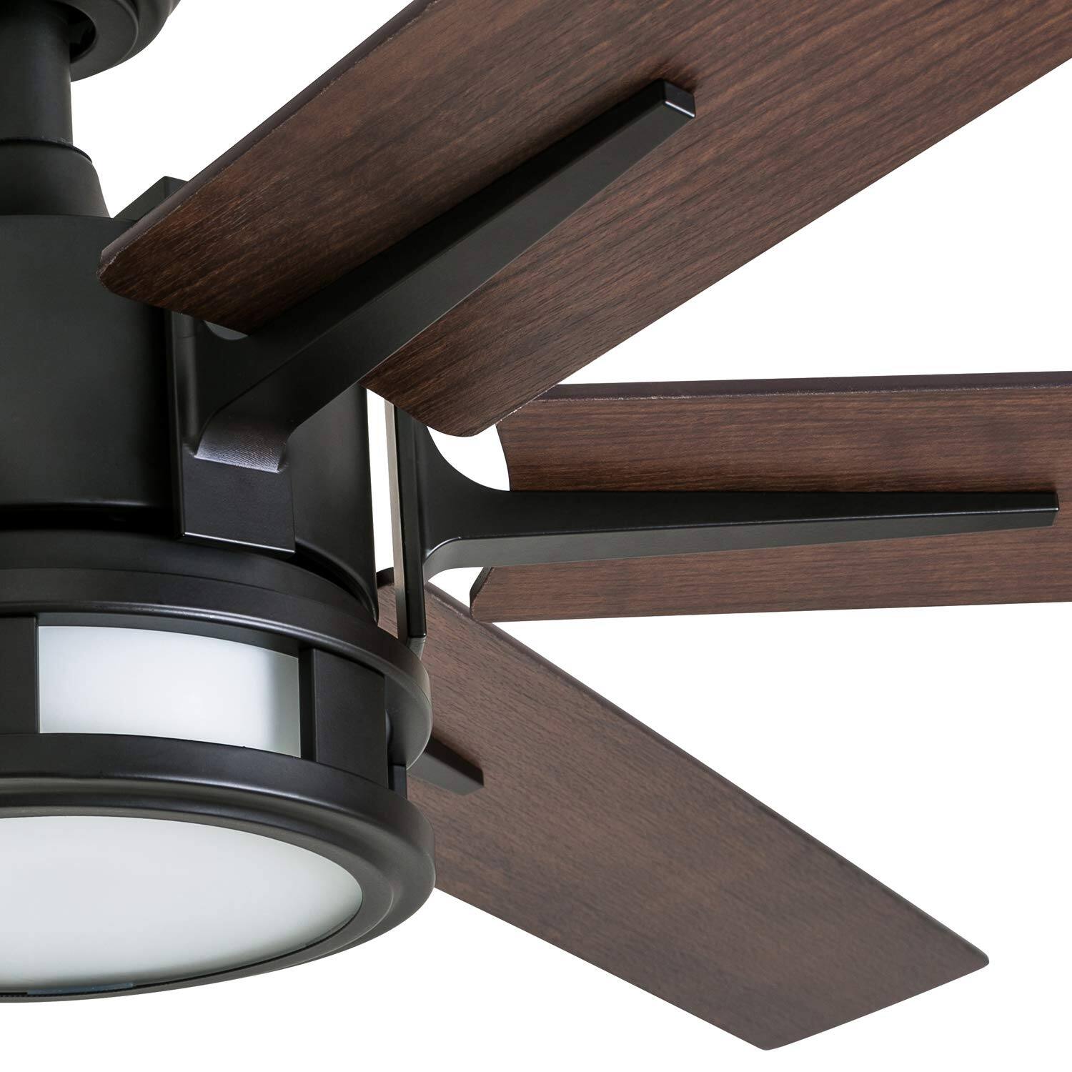 56" Honeywell Kaliza Expresso Bronze Modern LED Ceiling Fan with Light
