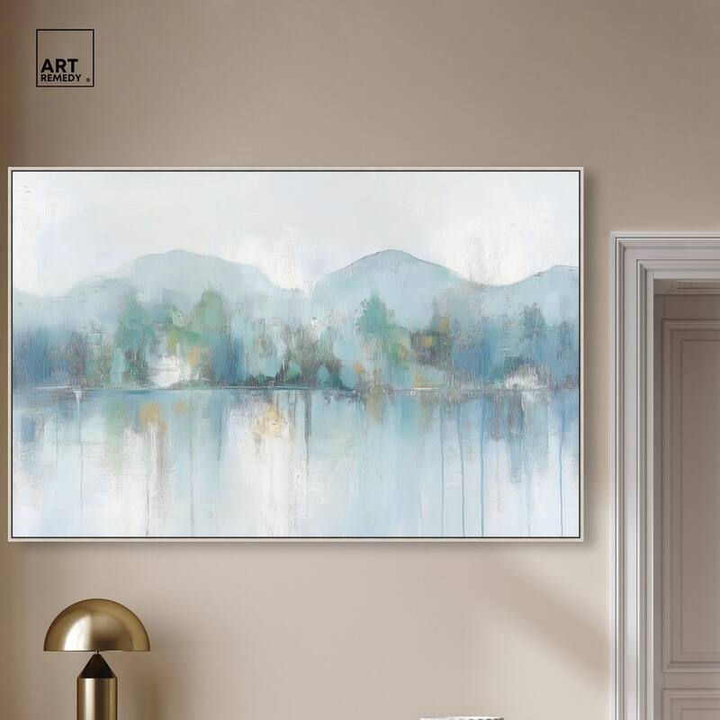 Mirrored Aqua Dream II Canvas by Art Remedy