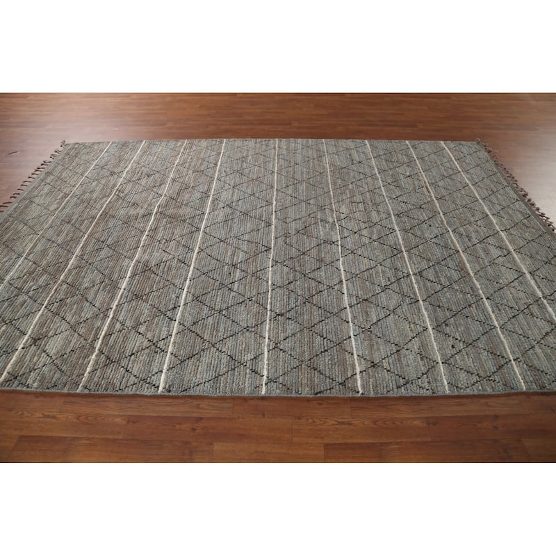 Trellis Moroccan Area Rug Handmade Wool Carpet - 6'6"x 10'0"