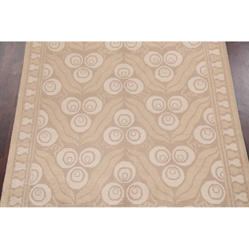 Vegetable Dye Nepalese Abstract Oriental Area Rug Handmade Wool Carpet - 6'3" x 9'4"