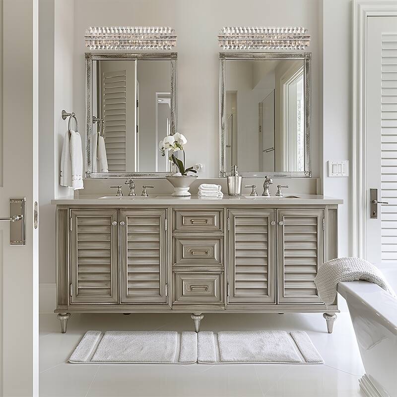 Hayes 6 Light Polished Nickel Bathroom Vanity