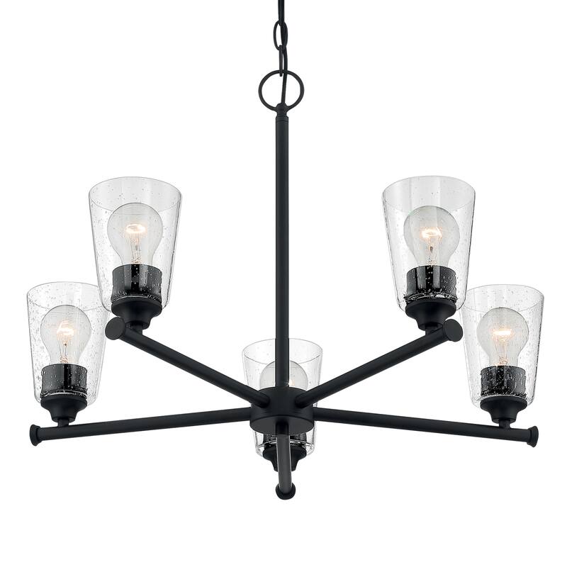 Bellevue NVCH58384 Tussle 5 Light 25" Wide Chandelier - Matte Black