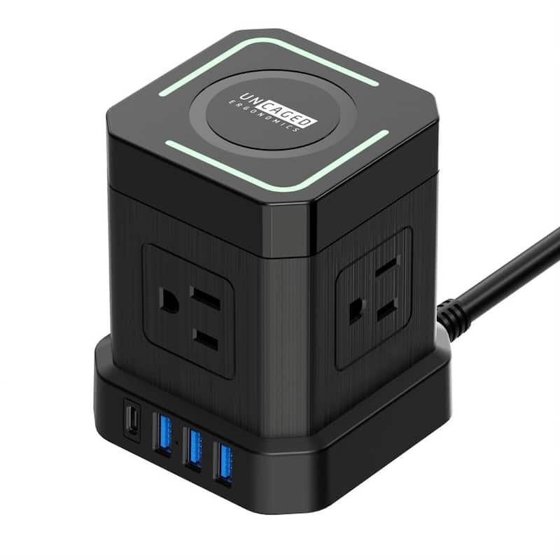 Wireless Charger cube power strip with usb ports surge protection usb