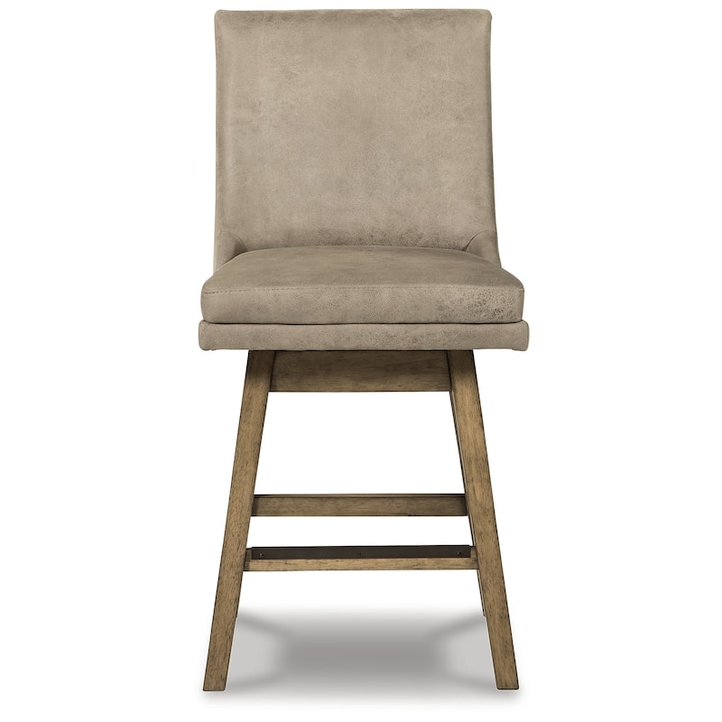 Signature Design by Ashley Tallenger Upholstered Swivel Stool (Set of 2)