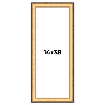 14x38 Frame Gold Plein Aire Solid Wood Picture Frame Width 2 Inches |