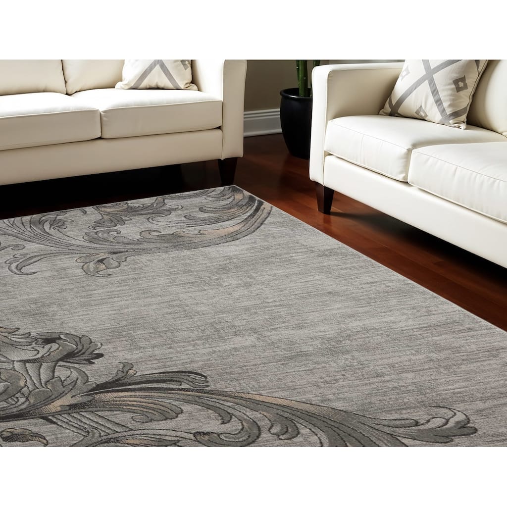 Floral Non Skid Stain Resistant Area Rug - 126' X '94' X '0.5