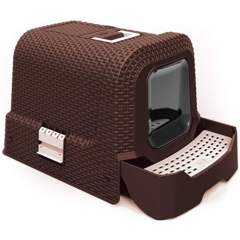 and Bags Scoop Penn-Plax Deluxe Covered Litter Box with Removable Tray 