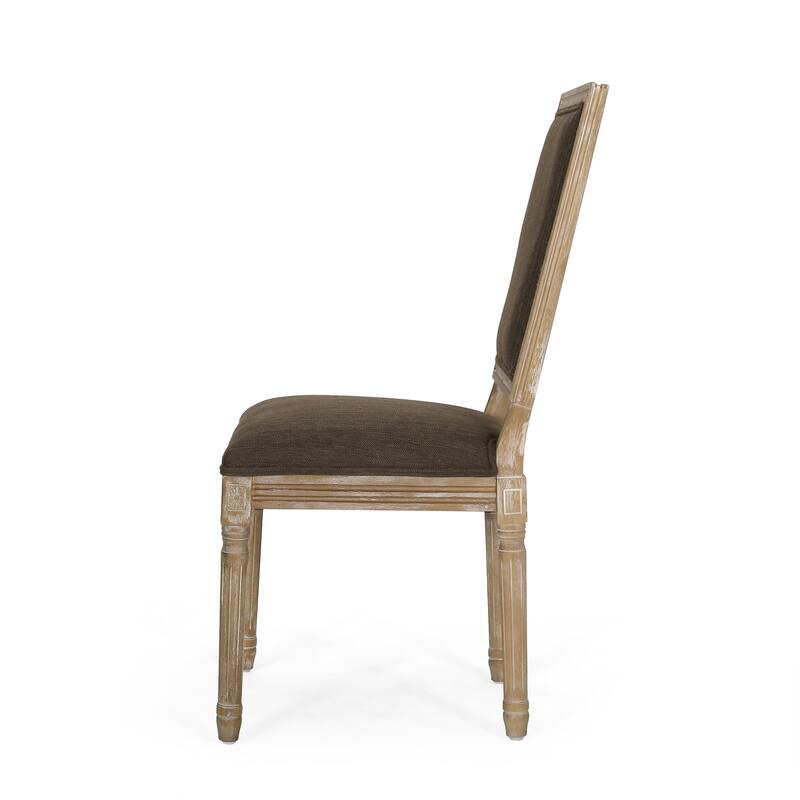 Dining Chairs with Upholstered Backrest, Fluted Legs, Set of 2