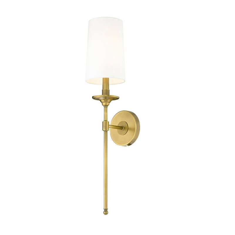 Z-Lite 807-1S-WH Emily 26" Tall Wall Sconce - Rubbed Brass