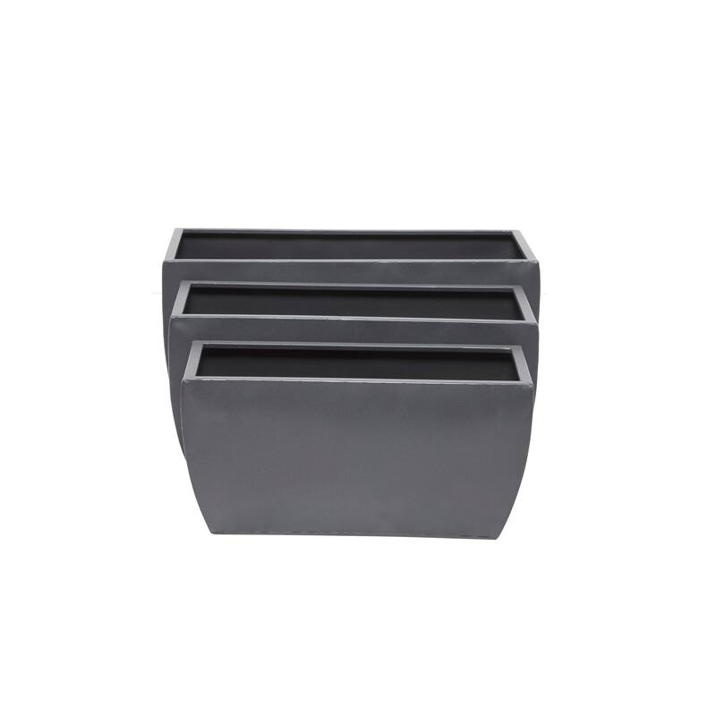 Metal Modern Planter (Set of 3) - S/3 20", 18", 16"W