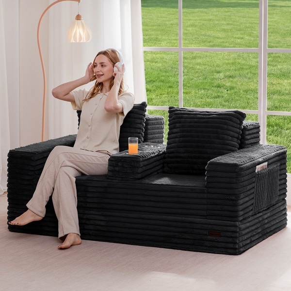 4 in 1 Convertible Boneless Couch - Bed Bath & Beyond - 44025349