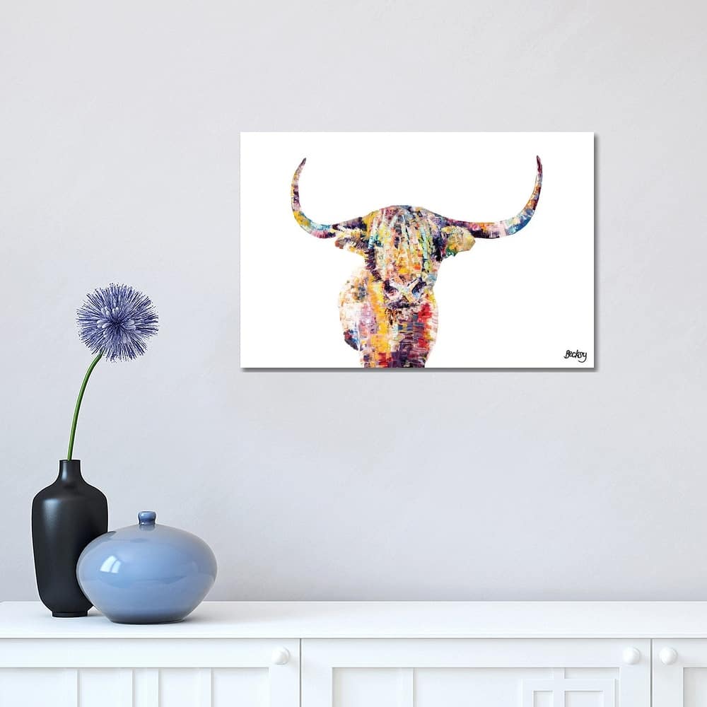 iCanvas "Highland Cow" by Becksy Canvas Print