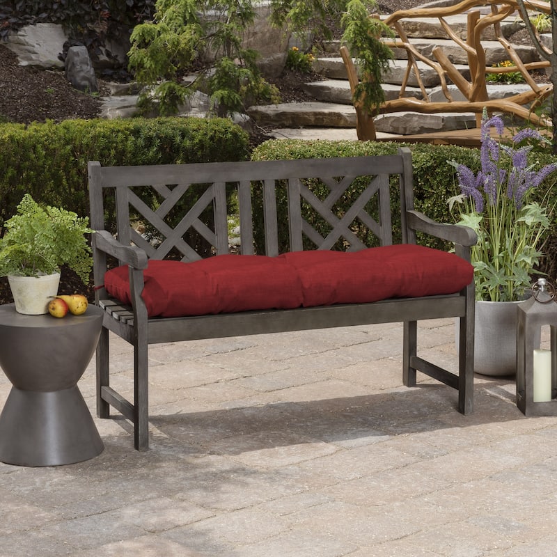 ARDEN Outdoor Plush Modern Tufted Bench Cushion, 48 x 18