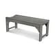 preview thumbnail 3 of 10, POLYWOOD Traditional Garden 48" Backless Bench Grey