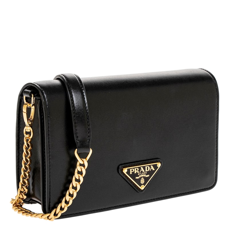 Prada Leather Flap Shoulder Bag