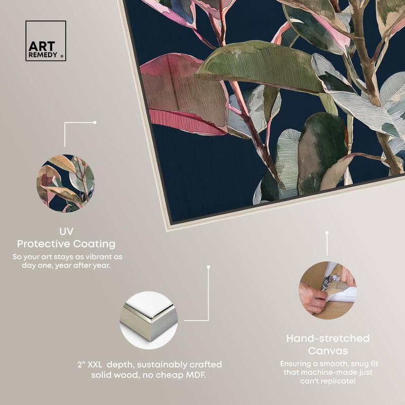 Fuchsia Frond II Canvas by Art Remedy